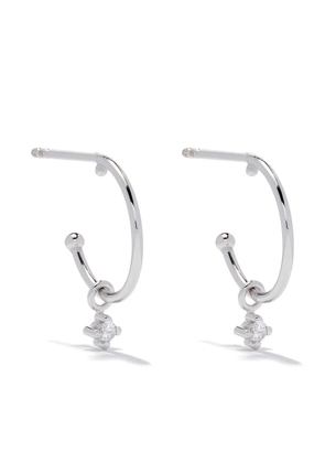 Wouters & Hendrix Gold 18kt gold diamond hoop earrings - Silver