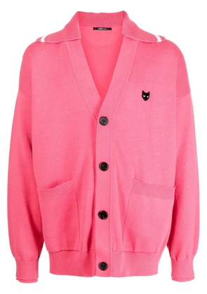 ZZERO BY SONGZIO V-neck logo-patch cardigan - Pink