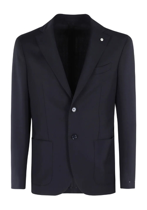 l.b.m. notched-lapel wool jacket - Blue