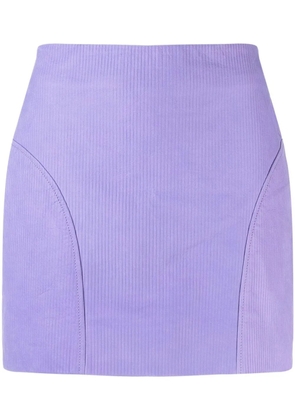 REMAIN corduroy leather mini skirt - Purple