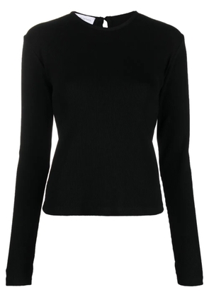 Ioana Ciolacu plain open-back sweatshirt - Black