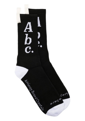 Advisory Board Crystals logo-print cotton-blend socks - Black
