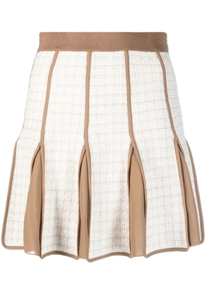 Elisabetta Franchi high-waisted pleated skirt - Neutrals