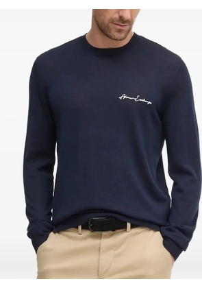 Armani Exchange embroidered-logo sweater - Blue