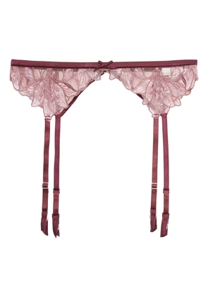 Fleur Du Mal lace-embroidered garter - Pink