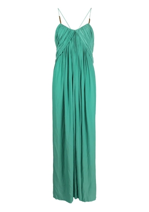 Lanvin embellished pleated maxi dress - Green