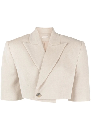 The Mannei Wjosa short-sleeve cropped blazer - Neutrals