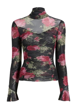 Cinq A Sept Lucy baroque roses top - Black