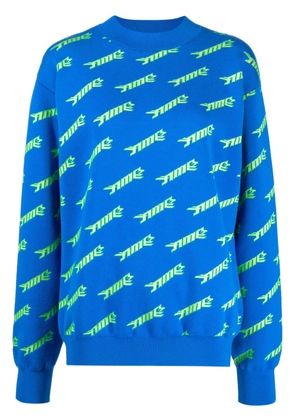 AMBUSH logo-intarsia jumper - Blue