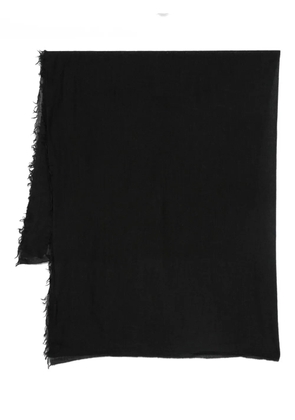 Cenere GB frayed-edge scarf - Black