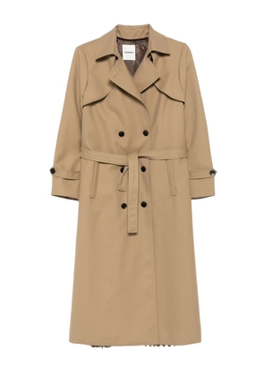 SANDRO double-breasted belted trench coat - Brown