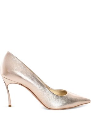 Casadei 100mm Blade metallic pumps - Gold
