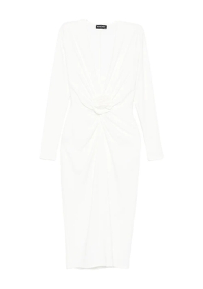 ROSERRY Mallorca twist-front midi dress - White