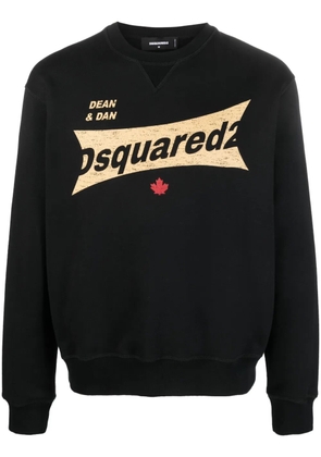 DSQUARED2 logo-print cotton sweatshirt - Black
