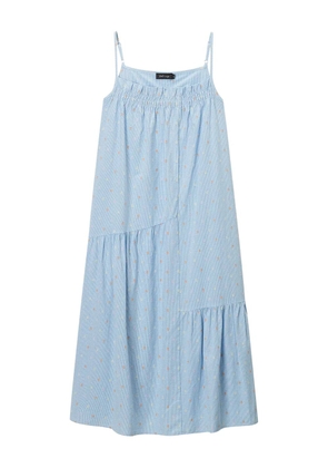 tout a coup gingham check midi dress - Blue