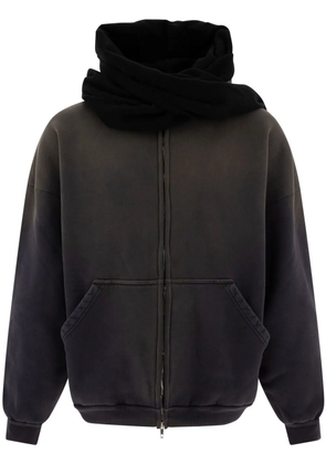 Balenciaga scarf-detail hoodie - Black