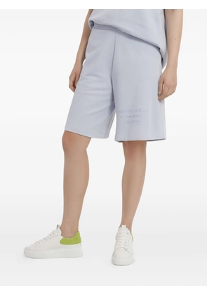 Emporio Armani logo-embroidered shorts - Blue