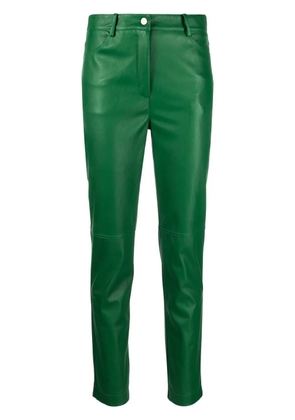 Blanca Vita faux-leather trousers - Green