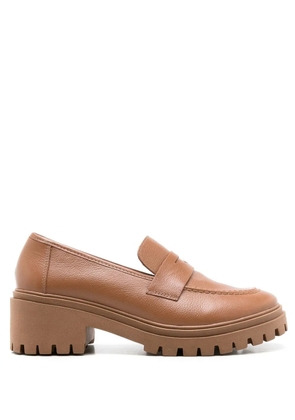 Bird&Co low-heeled leather loafers - Brown