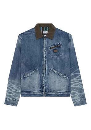 Billionaire Boys Club astronaut-logo denim jacket - Blue