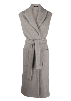 Colombo sleeveless belted trench coat - Grey
