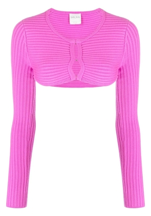Forte Forte ribbed-knit cropped top - Pink