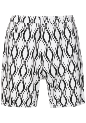 Amir Slama two-tone print shorts - White