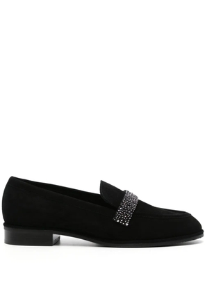 Stuart Weitzman Palmer Sleek Royale suede loafers - Black