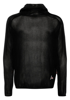 ROA embroidered-logo hoodie - Black