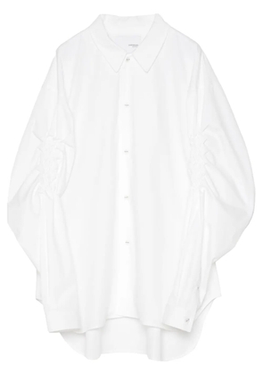 Yoshiokubo Crash smocked-panel shirt - White