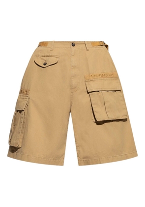 DSQUARED2 cargo-pocket logo-plaque shorts - Brown