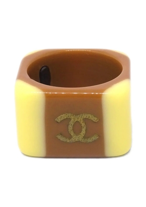 CHANEL Pre-Owned 2001 CC-logo ring - Brown