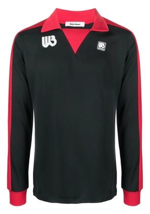 Wales Bonner logo-print long-sleeve jersey - Black