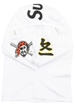 Supreme x MLB Kanji Teams 'Pittsburgh Pirates - White' lightweight balaclava