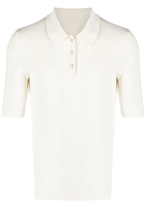 Maison Margiela four-stitch knitted polo shirt - Neutrals