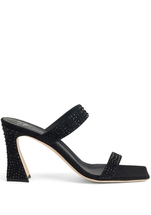 Giuseppe Zanotti 85mm Flaminia velvet sandals - Black