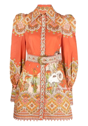 ZIMMERMANN Kaleidoscope Aries printed shirt dress - RED