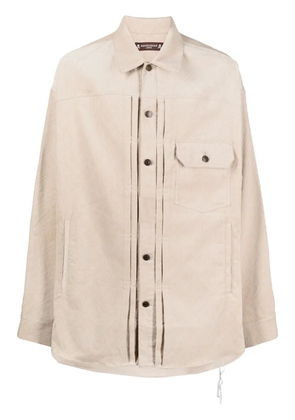 Mastermind Japan long-sleeve cotton shirt - Neutrals