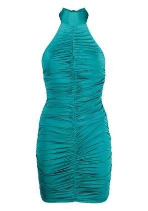 Noire Swimwear ruched halterneck mini dress - Green