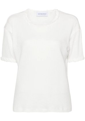 Viktor & Rolf braid-detail cotton T-shirt - White