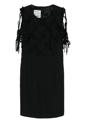 Moschino Pre-Owned 2000s bow-detail cady midi dress - Black