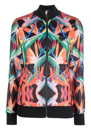 Plein Sport floral-print panelled tracksuit - Black