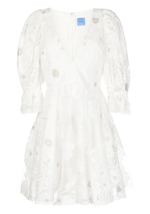 Macgraw Ritual v-neck mini dress - White