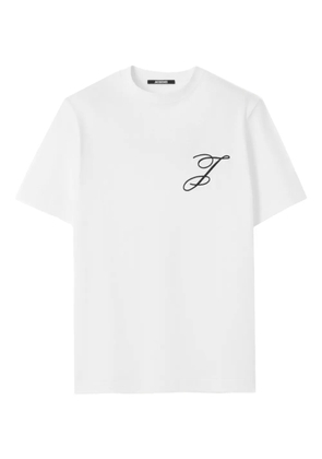 Jacquemus logo-embroidered T-shirt - White