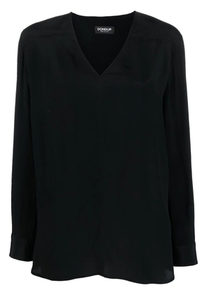 DONDUP V-neck long sleeve top - Black