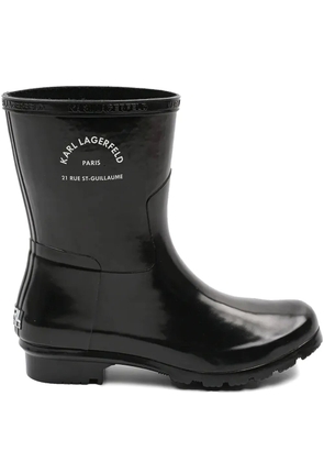 Karl Lagerfeld logo rain boots - Black