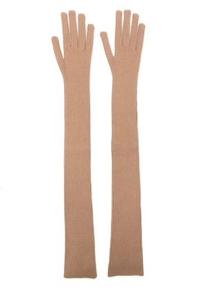 Dolce & Gabbana extra-long cashmere-blend gloves - Neutrals