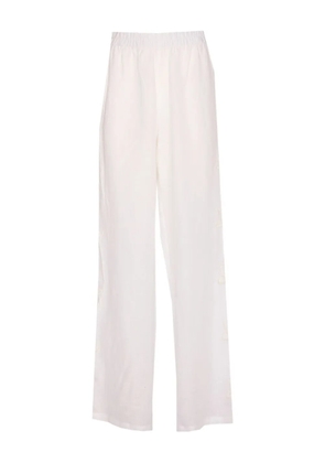 Maurizio Miri elasticated embroidered trousers - White