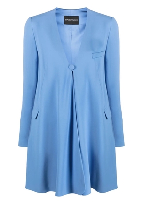 Emporio Armani single-breasted oversized blazer - Blue