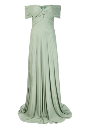 Ralph Lauren Collection Merridan pleated evening gown - Green
